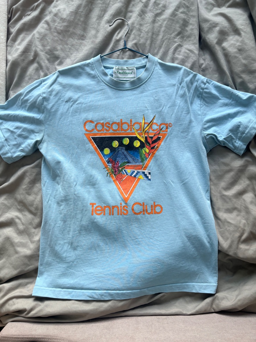 Casablanca logo blue T-shirt