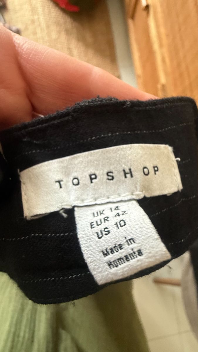 Topshop Top Shop Wide Leg Pinstriped Trousers UK14 photo 3