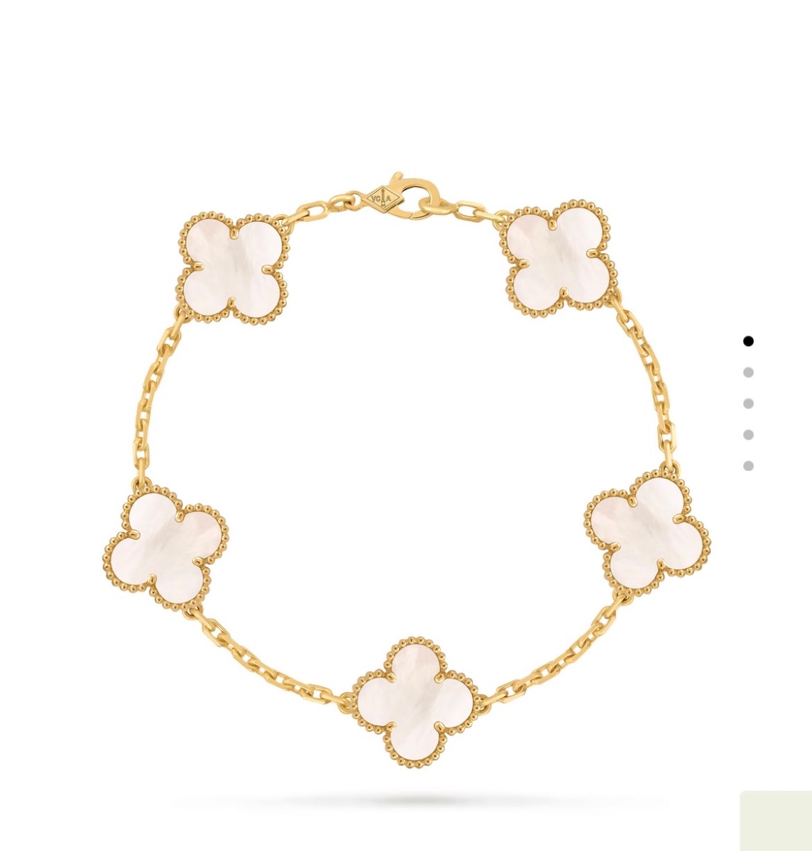 Van Cleef Vintage Alhambra bracelet, 5 motifs