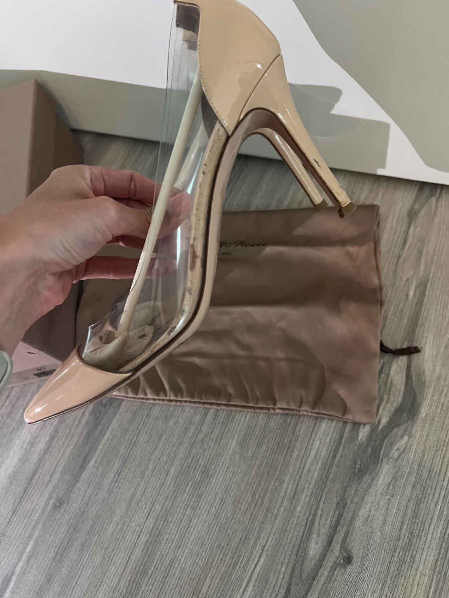 Gianvito Rossi plexi shoes in nude 40 photo 2
