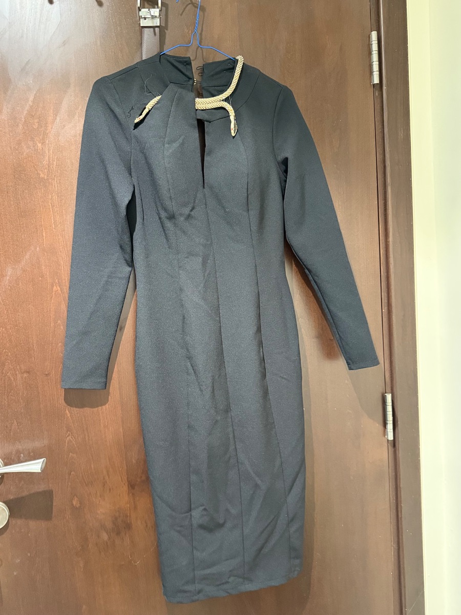 Classy black Dress Snake details