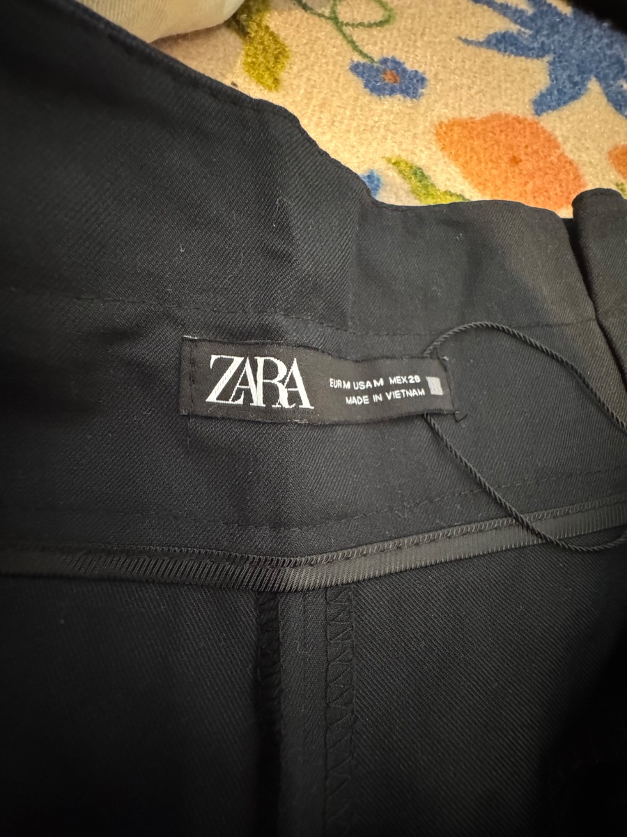 Zara formal trousers high waist with buttons photo 3