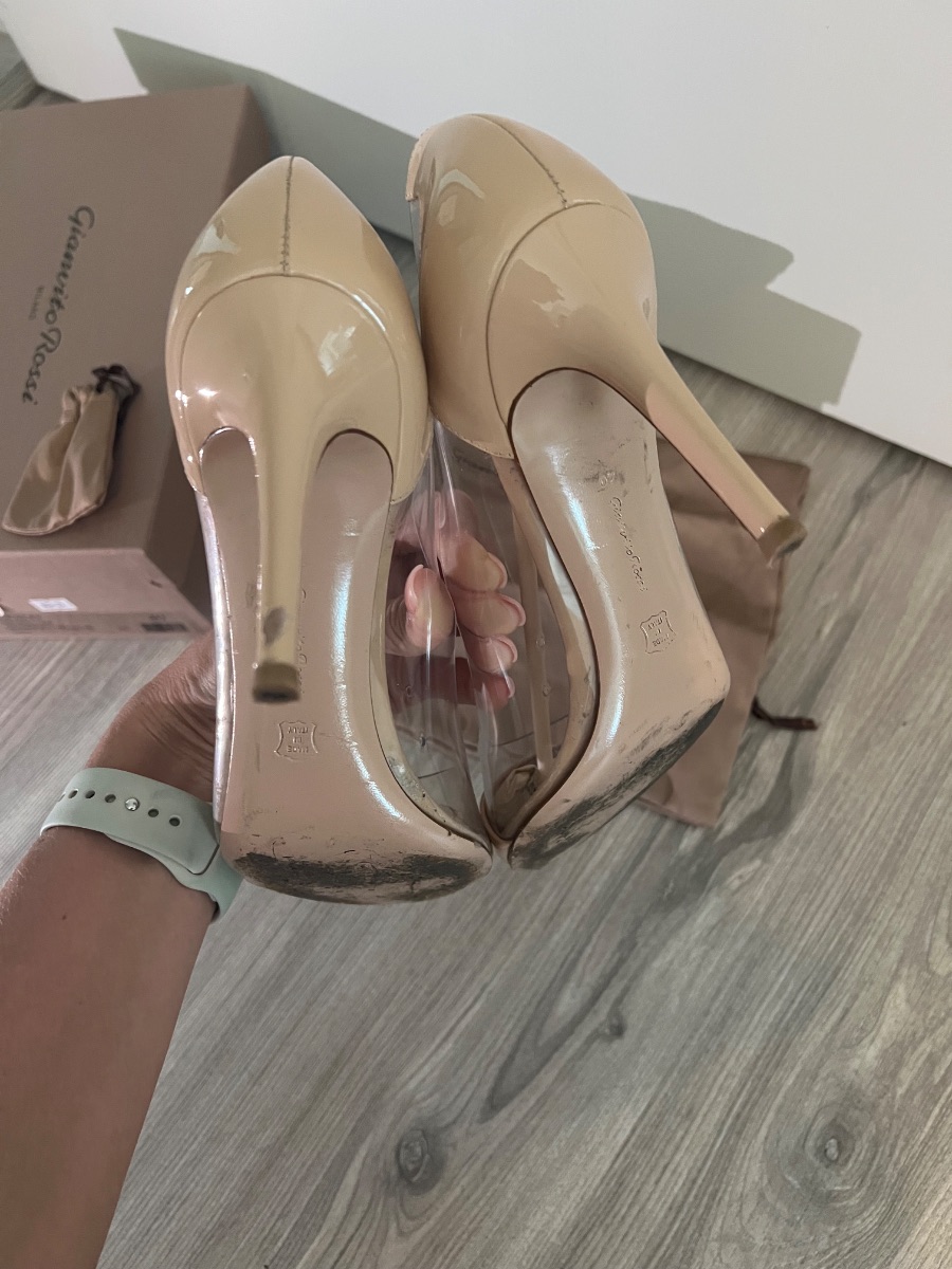 Gianvito Rossi plexi shoes in nude 40 photo 3