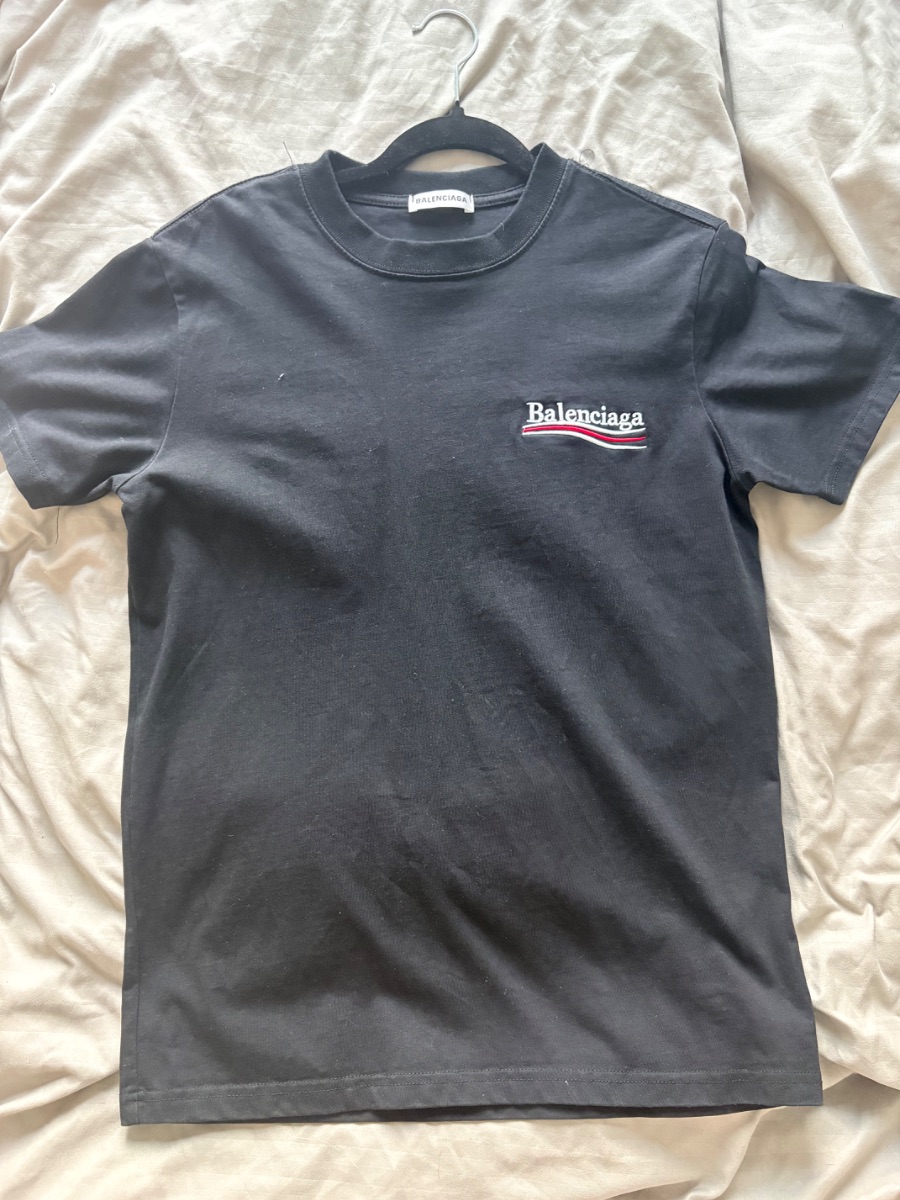 Balenciaga logo T-shirt on front and back