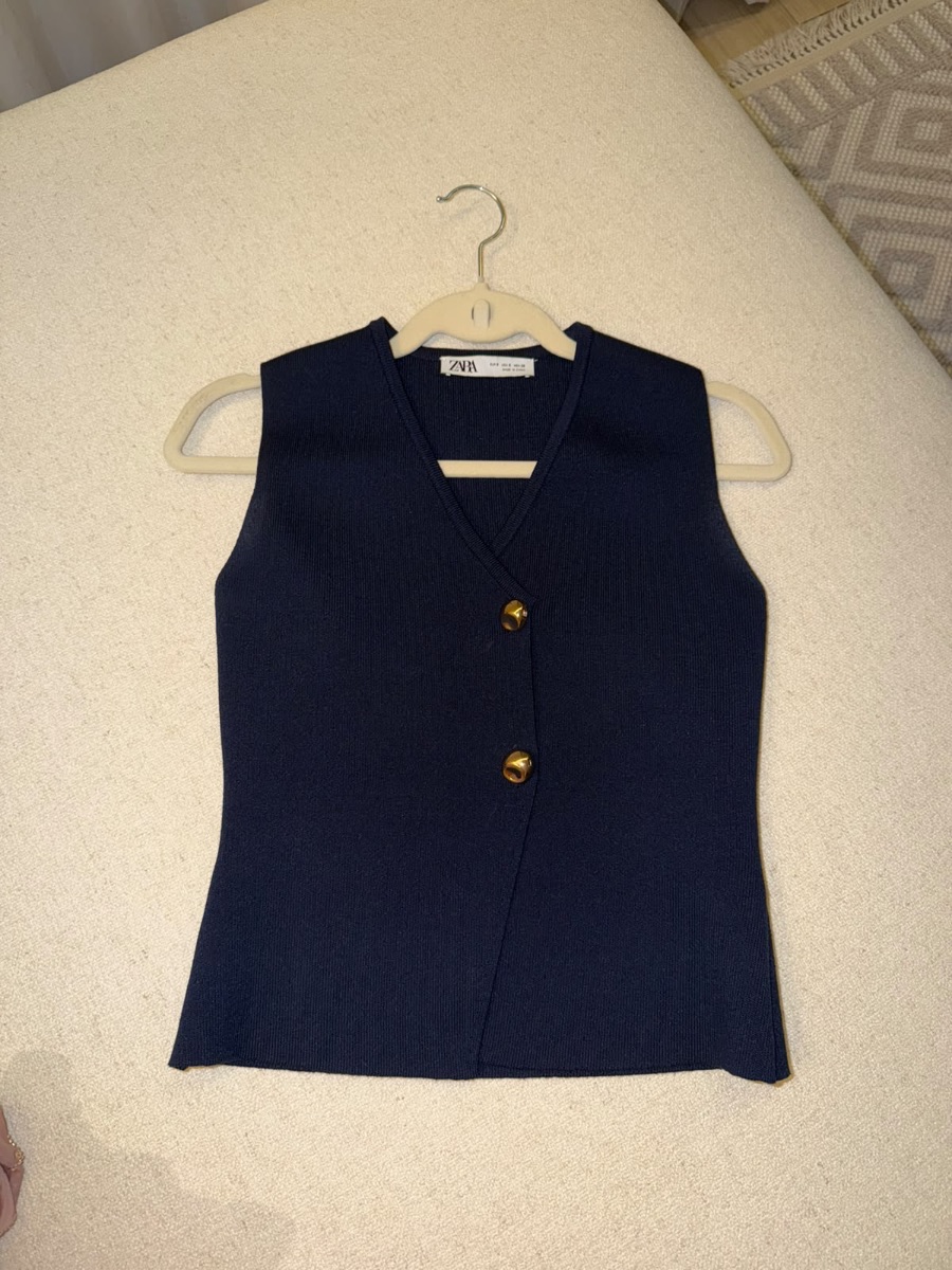 Zara navy work top