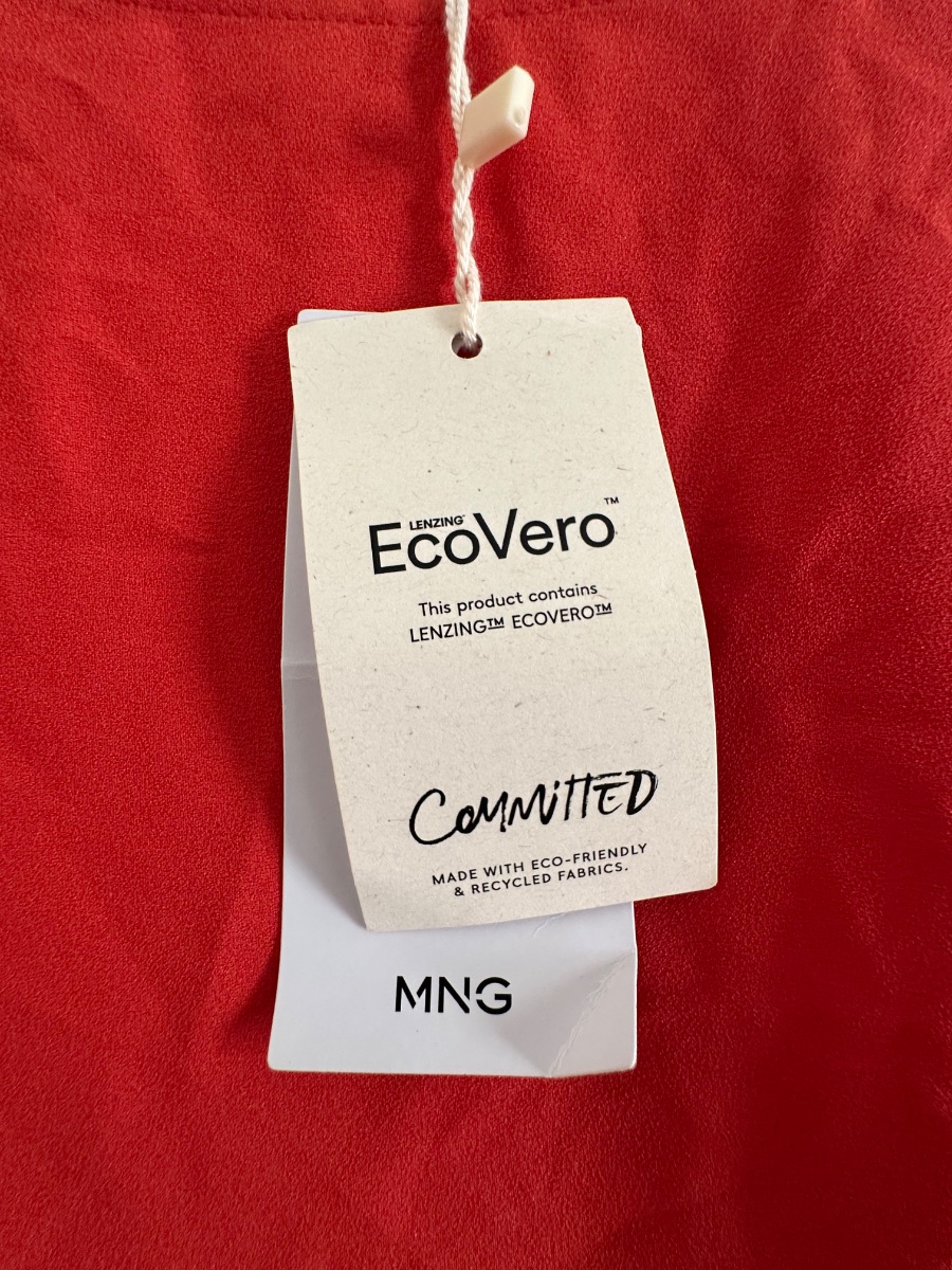 Mango Red shirt sleeve topn photo 2
