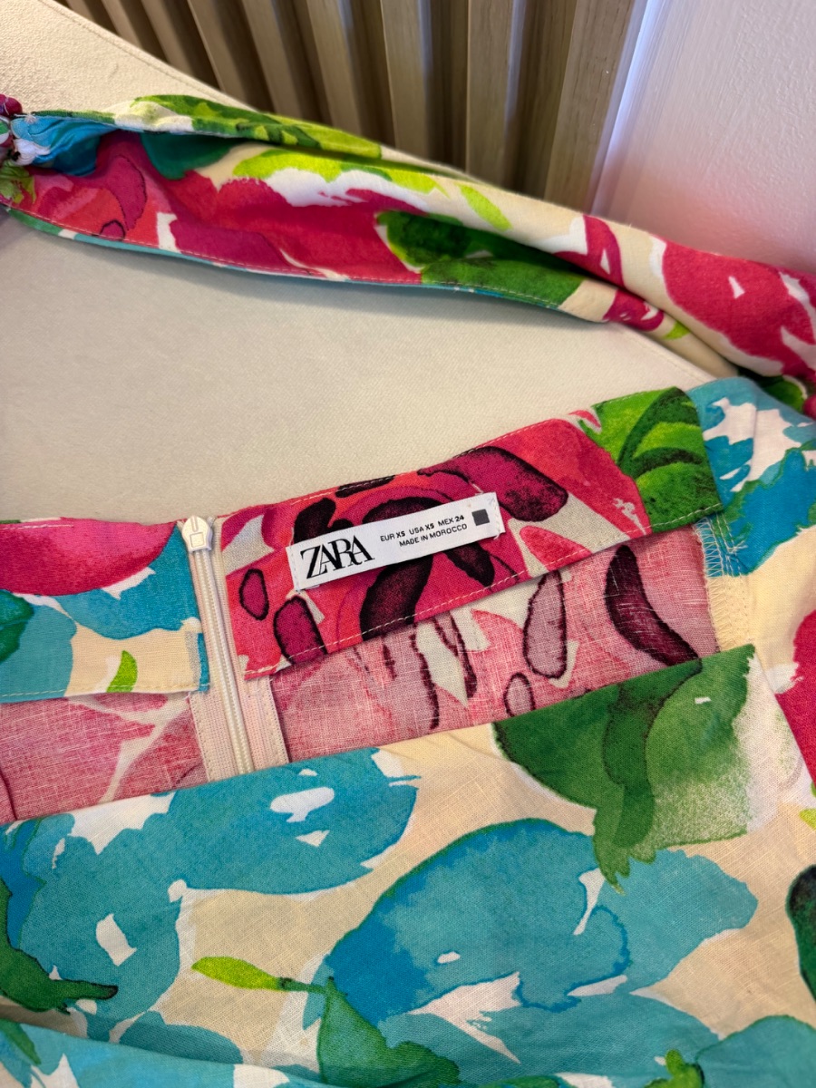 Zara floral mini dress