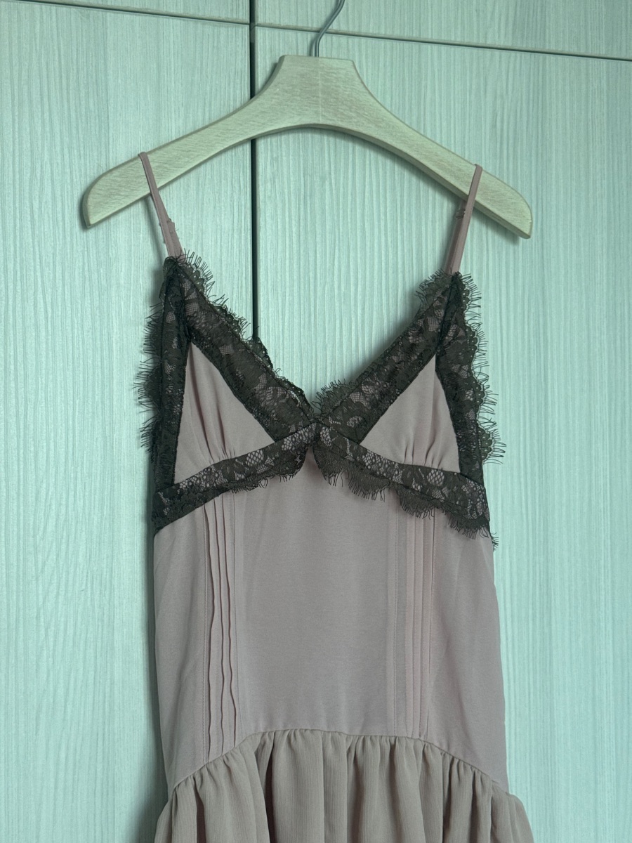 Pink & Grey Lace Dress photo 2