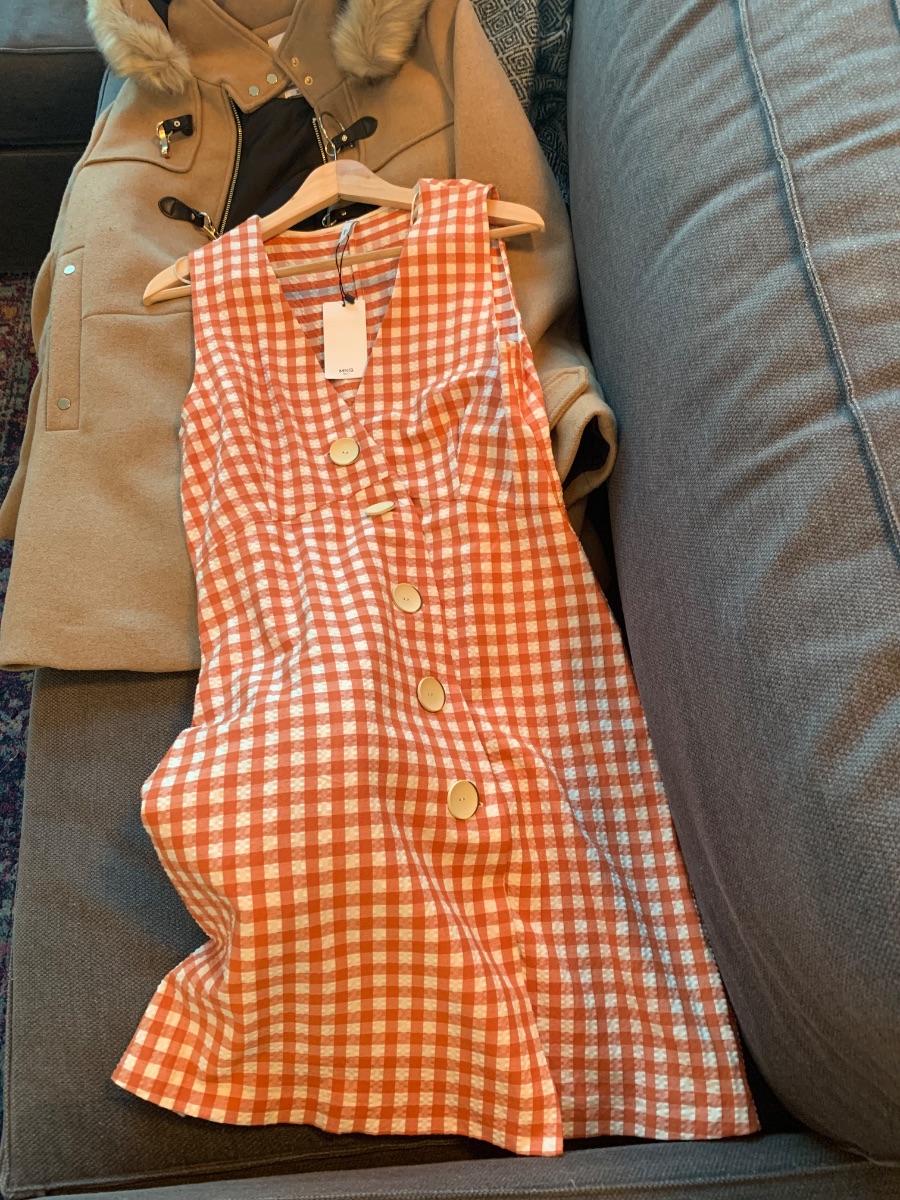 Brand new Mango gingham dress