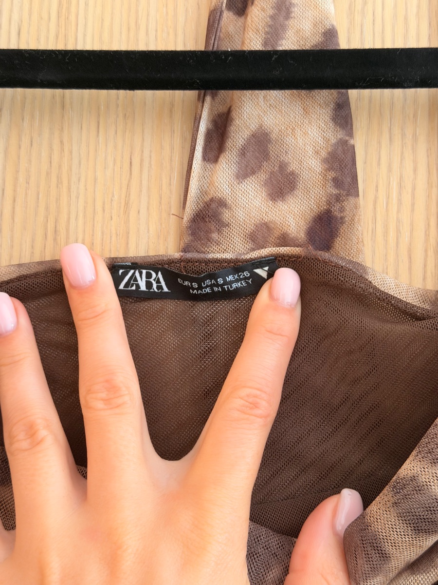 Zara leopard scarf bandeau top photo 2