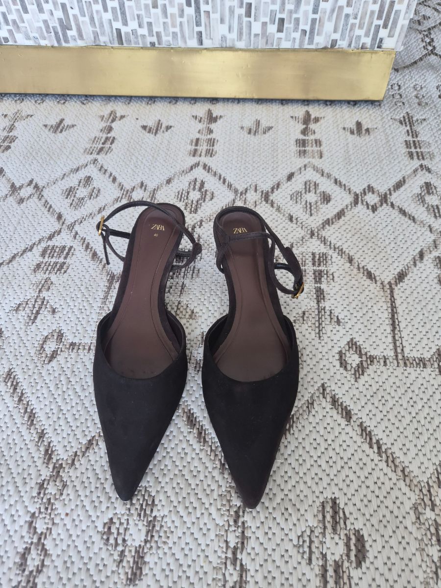 Zara Brown Kitten Heels