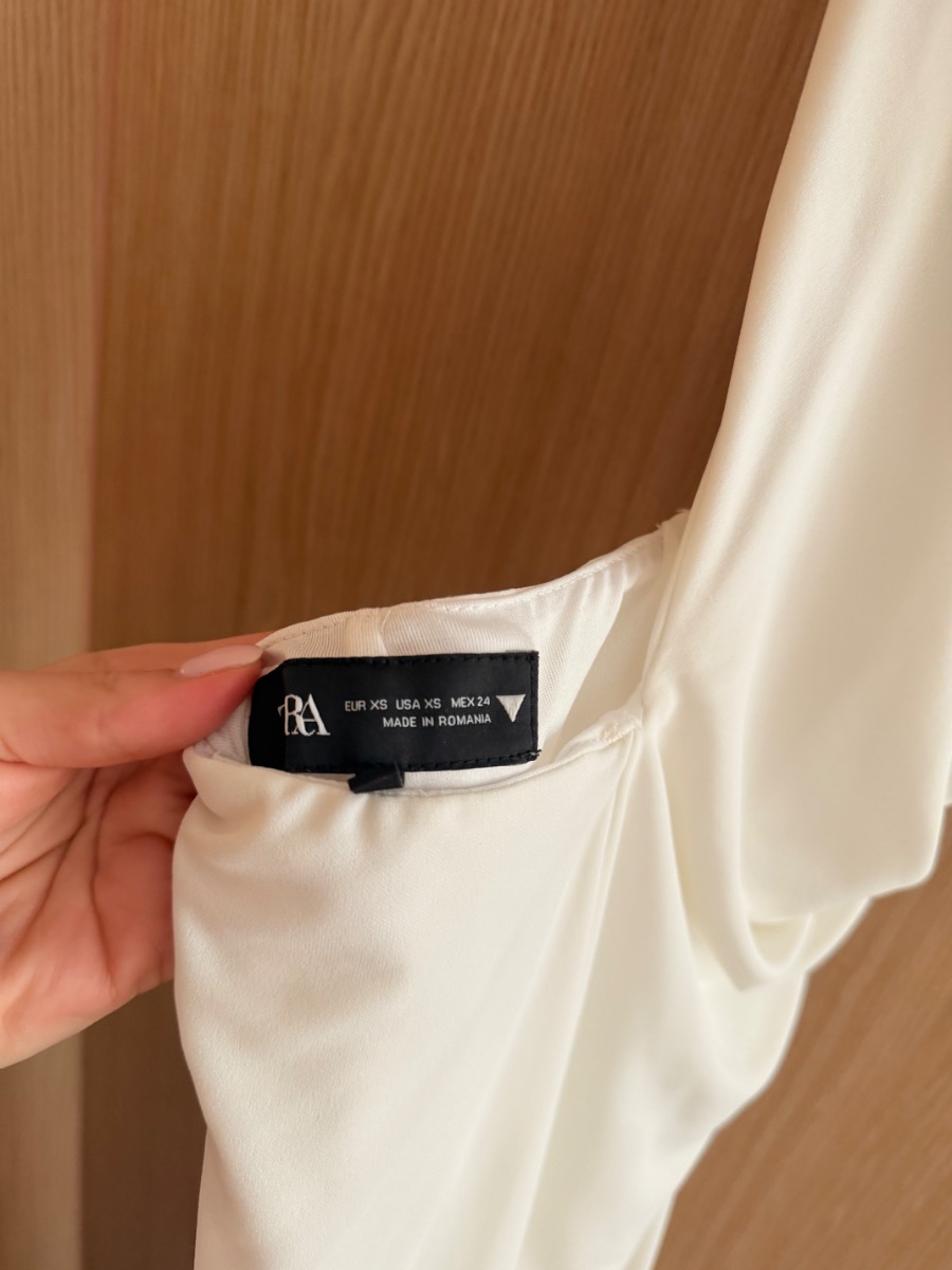 Zara white cowl neck backless maxi dress photo 3