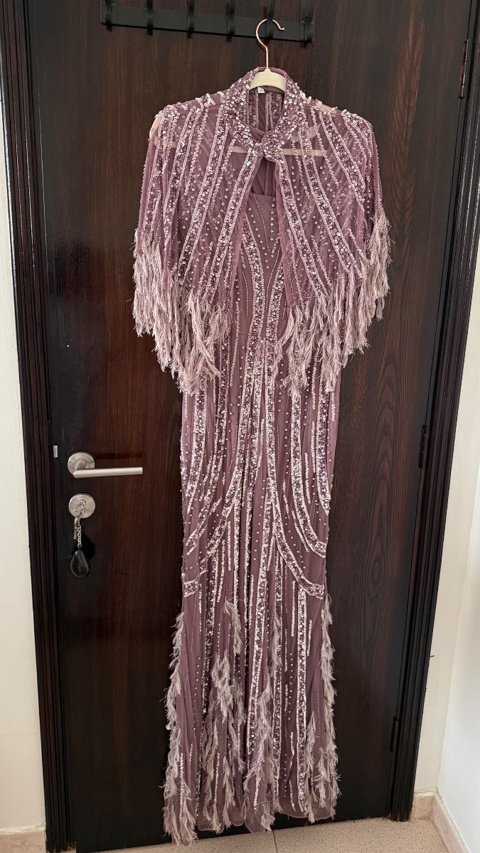 Rashima London Feather Fringe gown