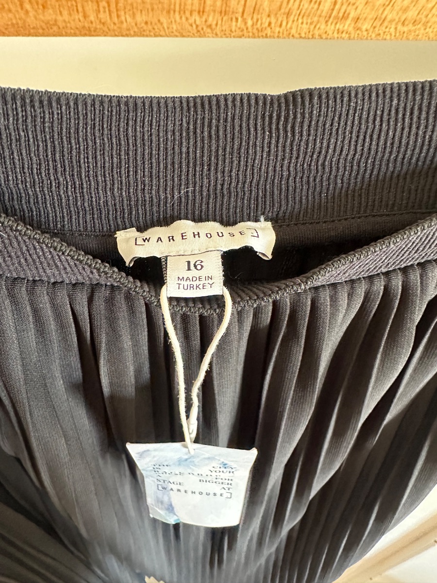 Warehouse Black Pleated Skirt photo 2