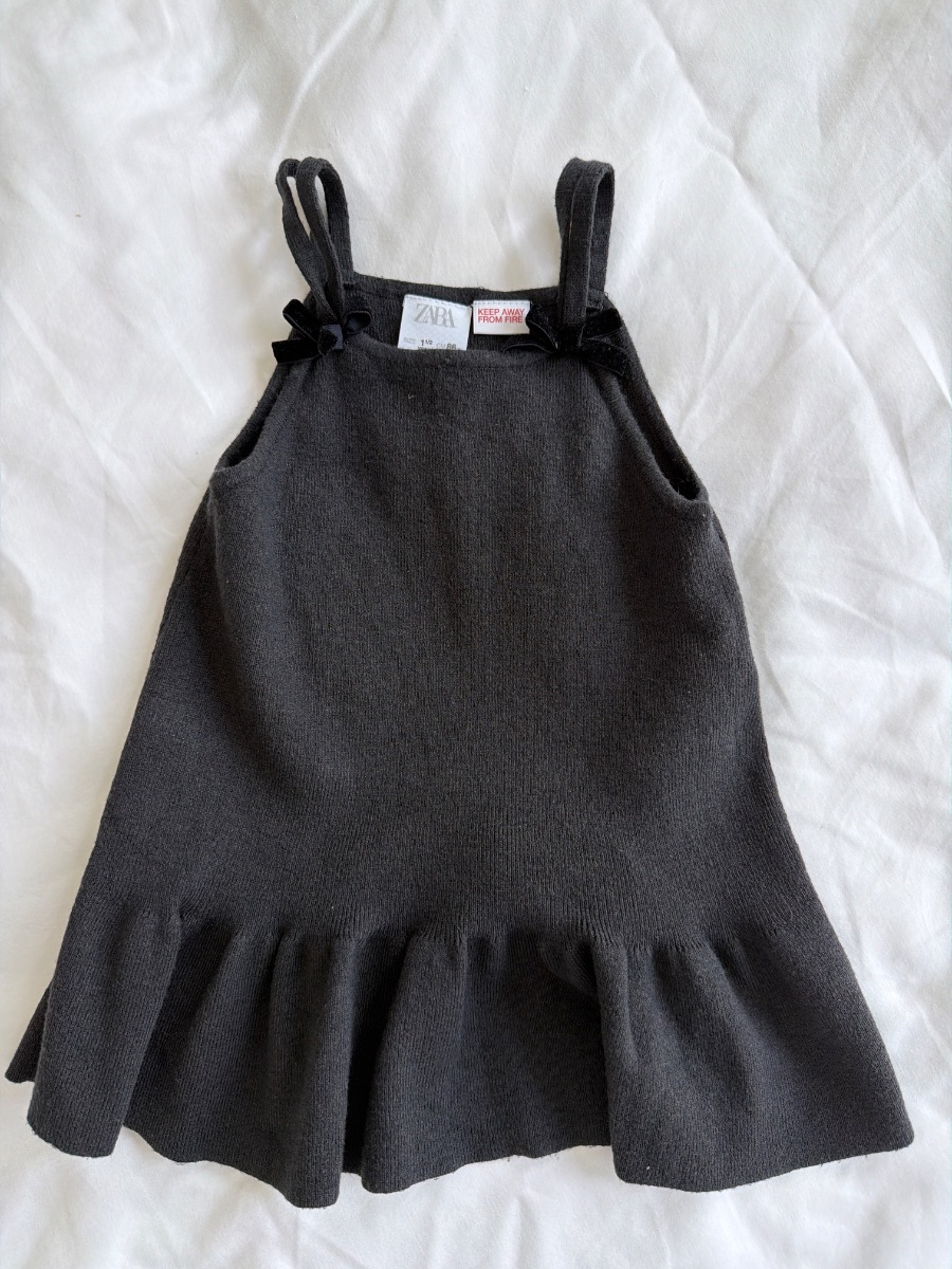 black, wool, zara dress