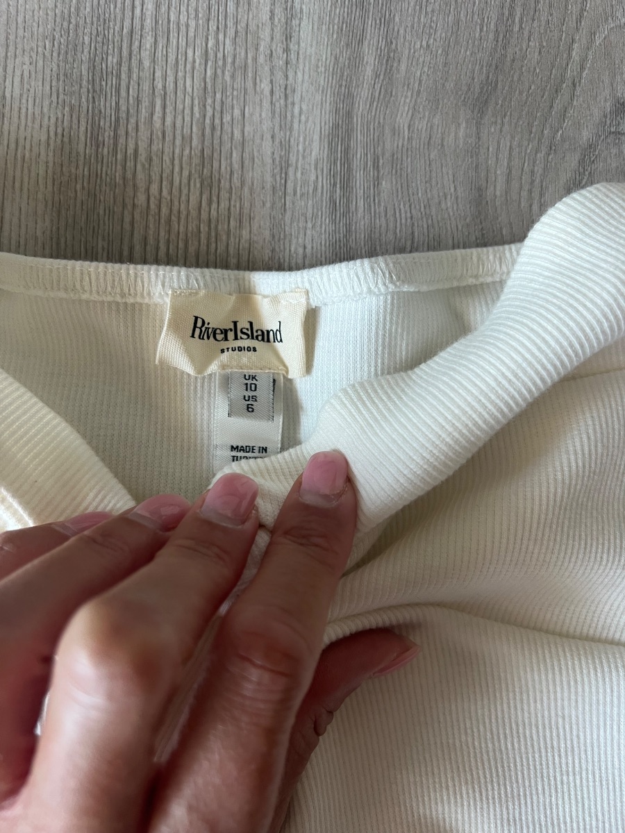 River island white boob tube size 10 photo 2