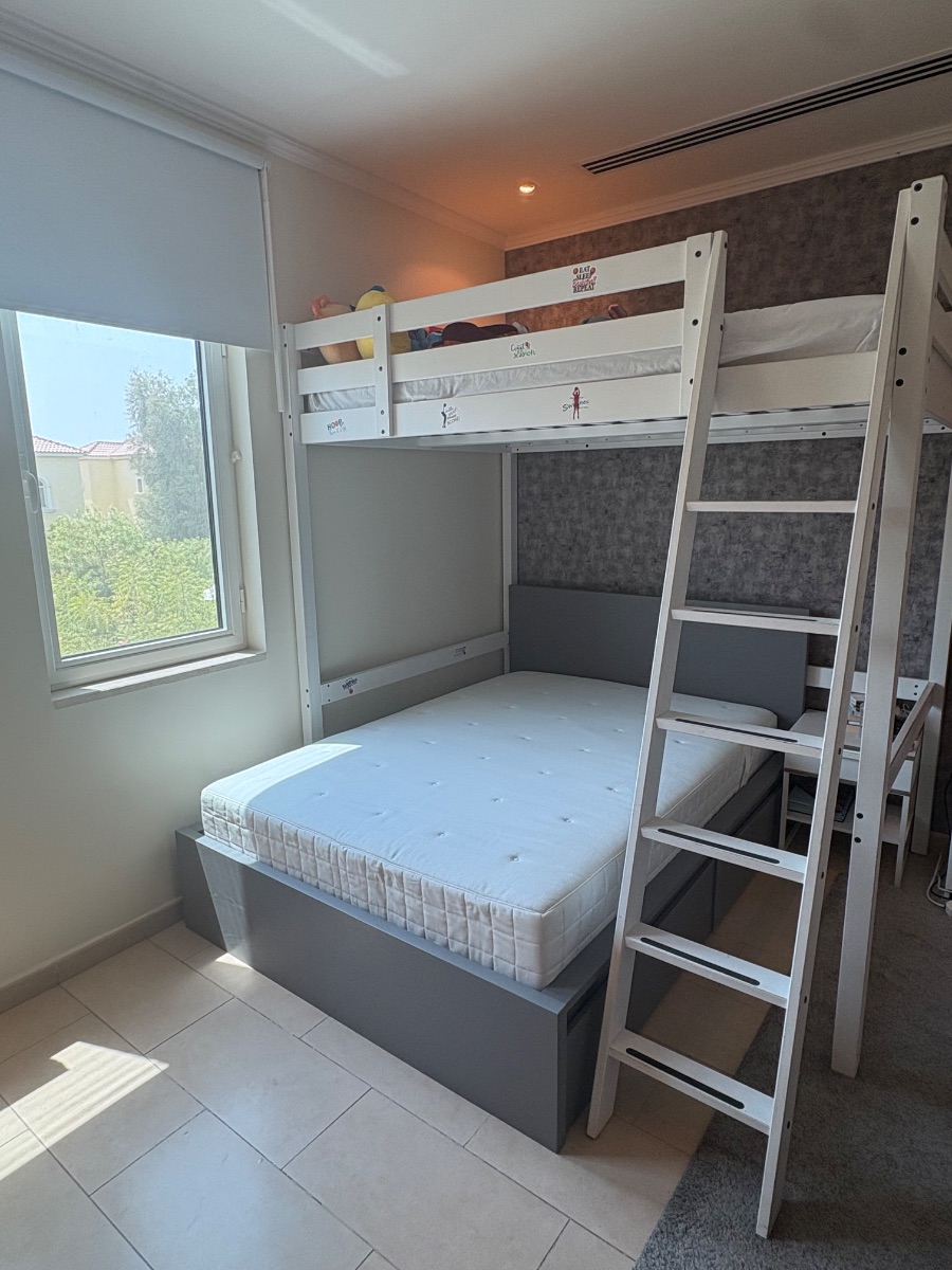 Ikea loft bed frame with mattress photo 3