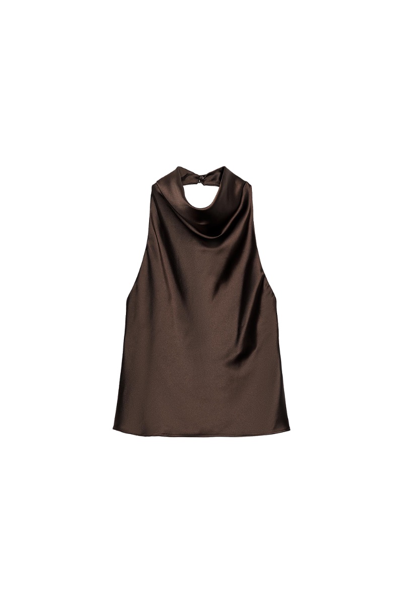 Zara Satin Halter Neck