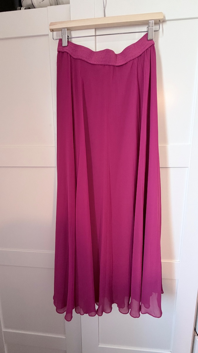 Niqozza (Kozan) Magenta Chiffon Maxi Skirt – Size 3 (L)