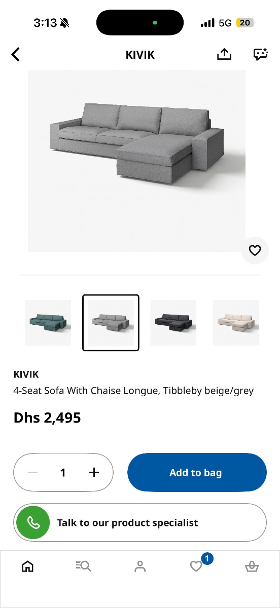IKEA L shaped sofa photo 2