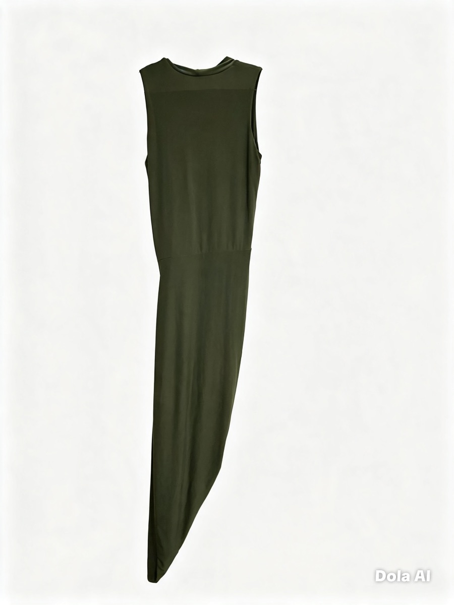 Pretty Little Thing PRETTYLITTLETHING Dark Olive Fitted Dress photo 2