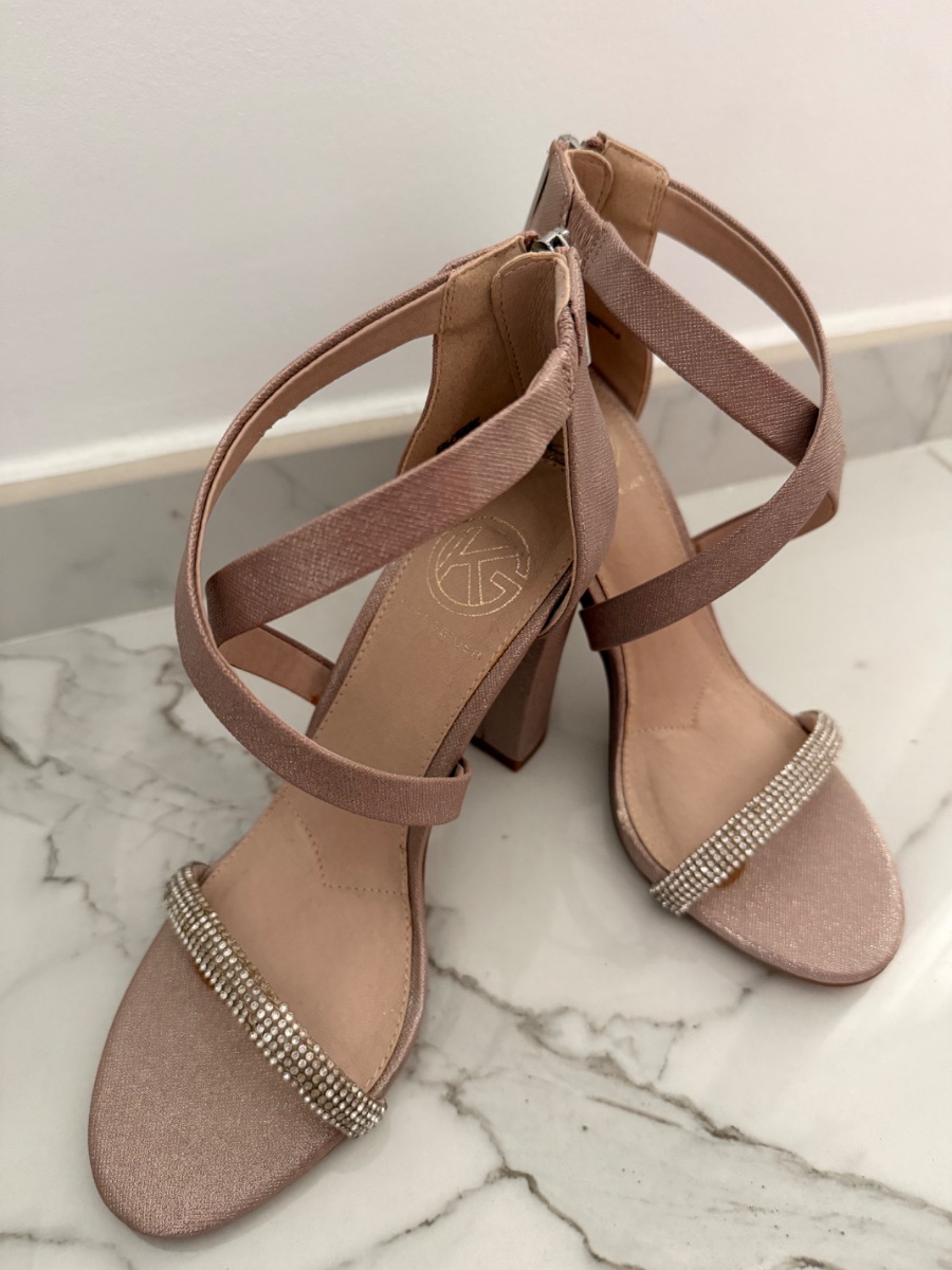 Kurt Geiger pink sparkle heels