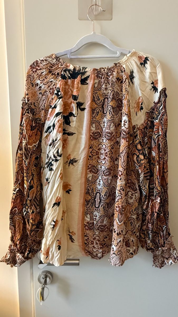 Free People Paisley Shirt blouse Medium photo 2