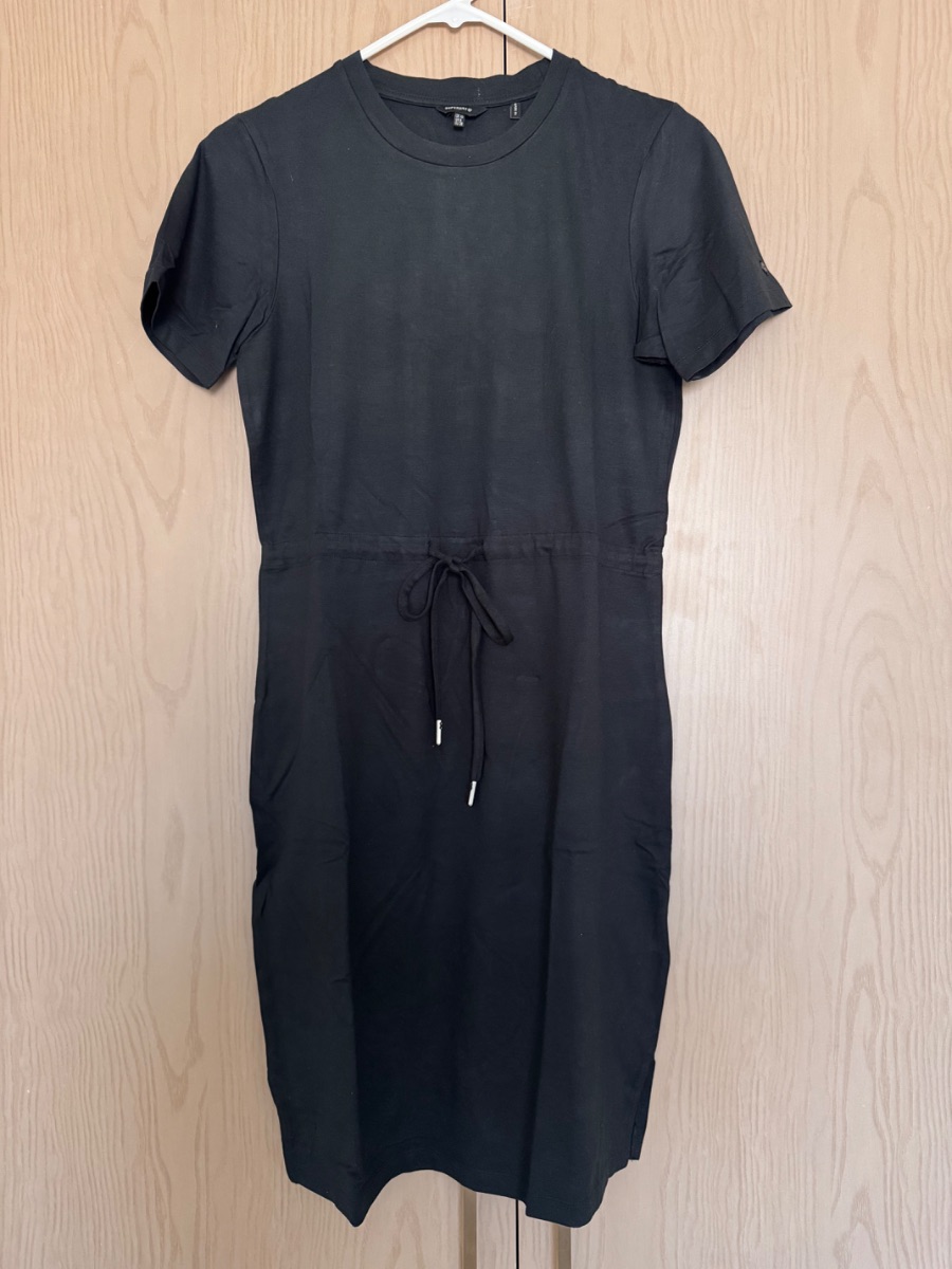 Superdry casual black short-sleeve drawstring waist dress