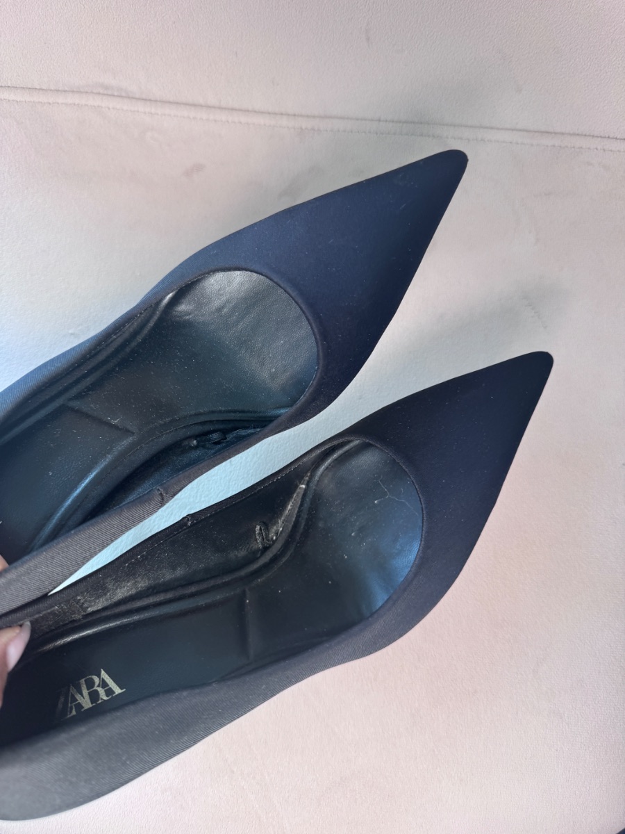 Zara black stiletto heels photo 3