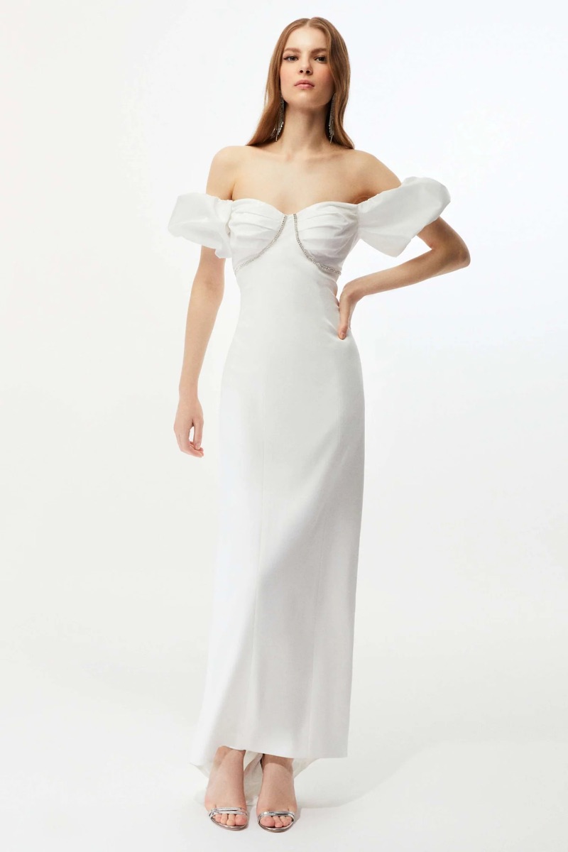 Nocturne Long white dress