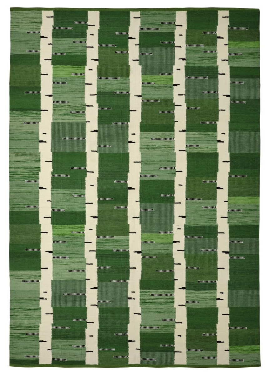 IKEA RUG STOCKHOLM 2025 green and black