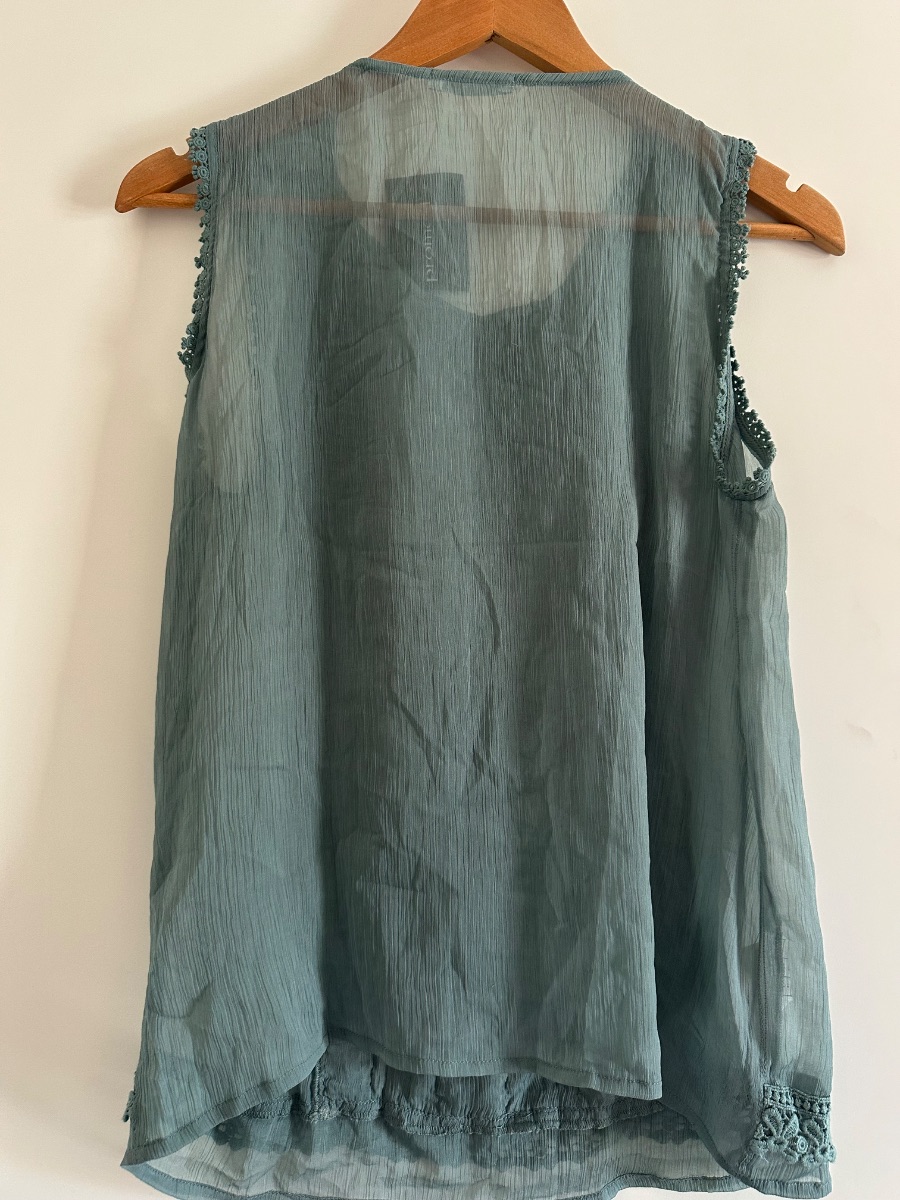 Promod green sleeveless top photo 3