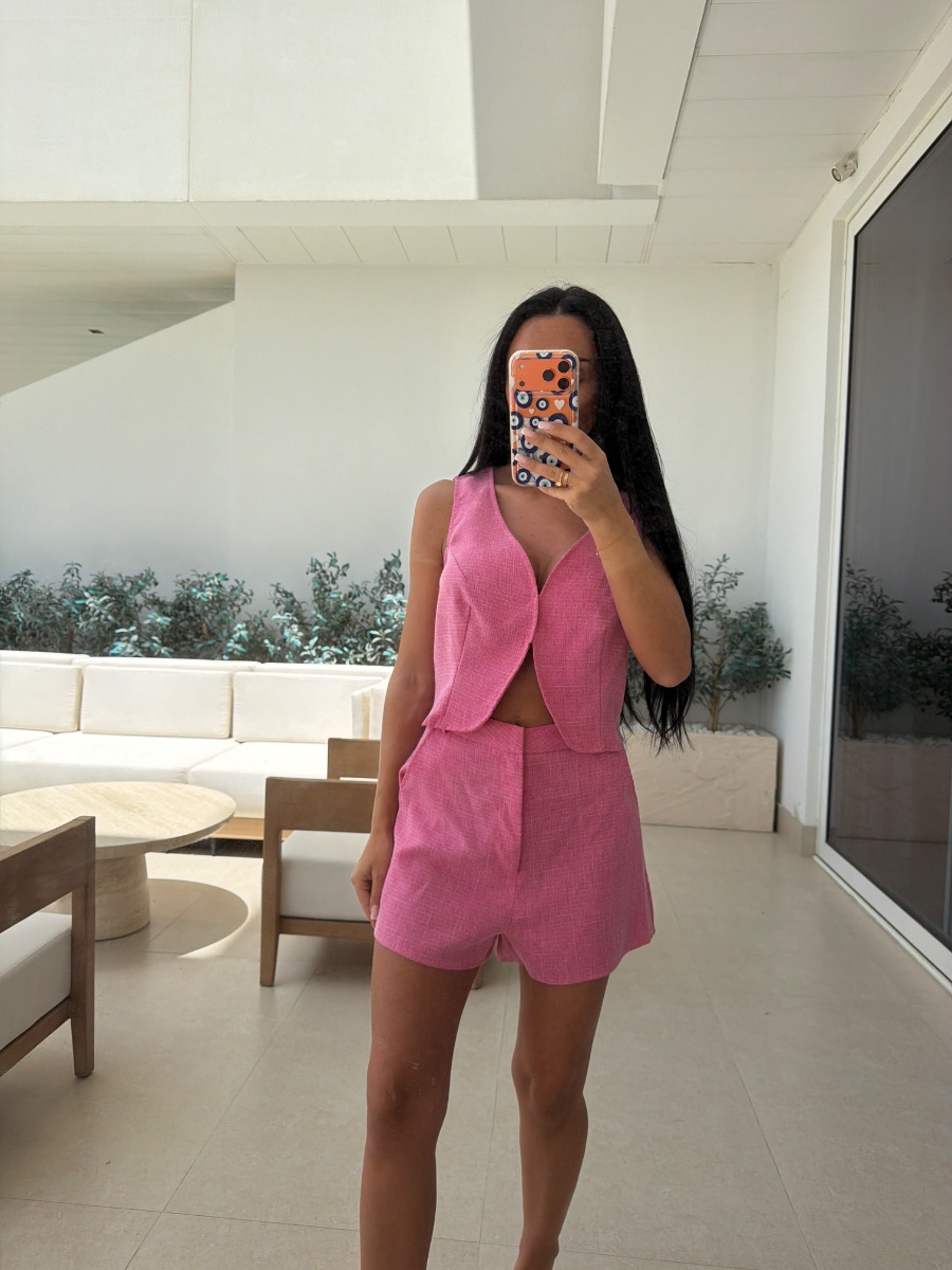 Pretty Little Thing PLT pink coord linen look