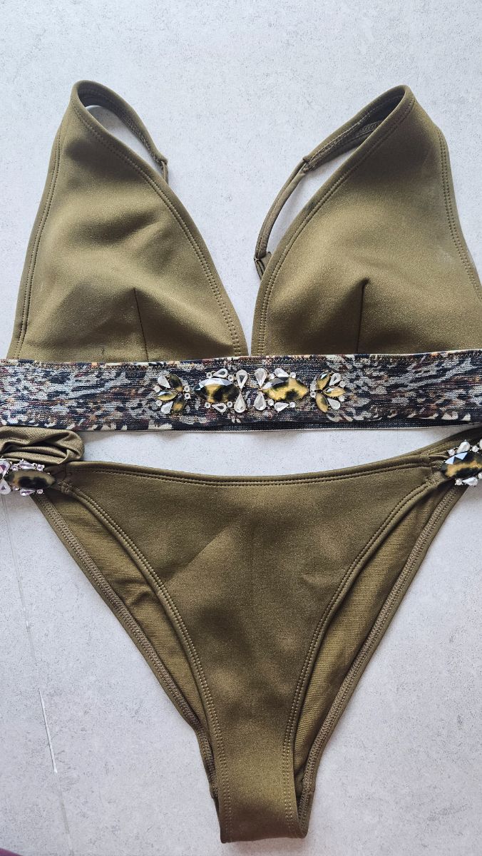 River Island Khaki Green bikini