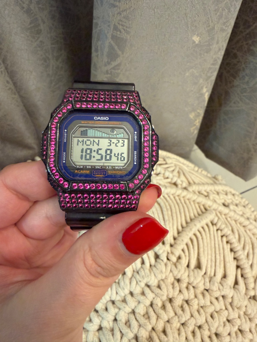 Gshock watch limited edition with pink rhinestones