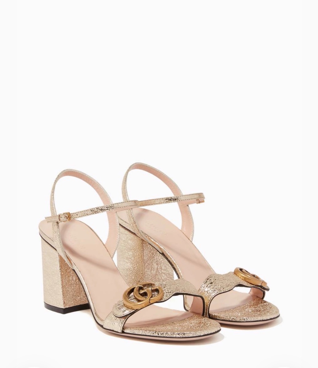 Gucci Marmont metallic heels (EU 38.5) photo 2