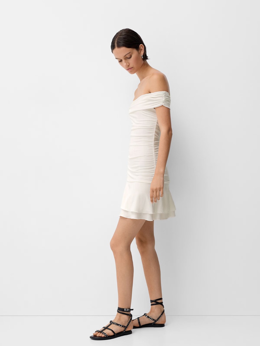 Bershka White Mini Dress
