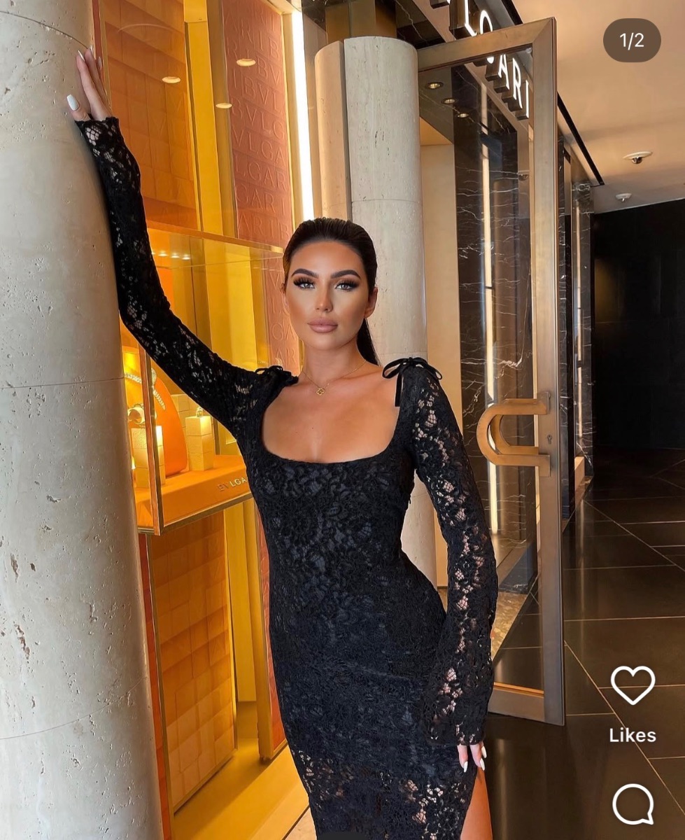 Majorelle - Revolve - Black Lace Dress photo 2