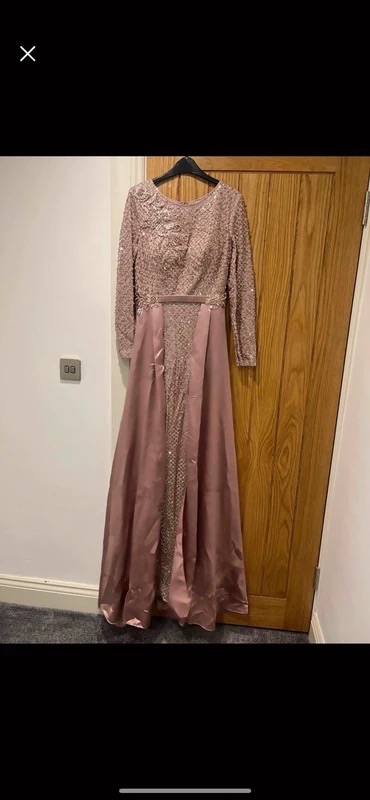Independent Store Wedding dress dusky pink - Size UK 8.