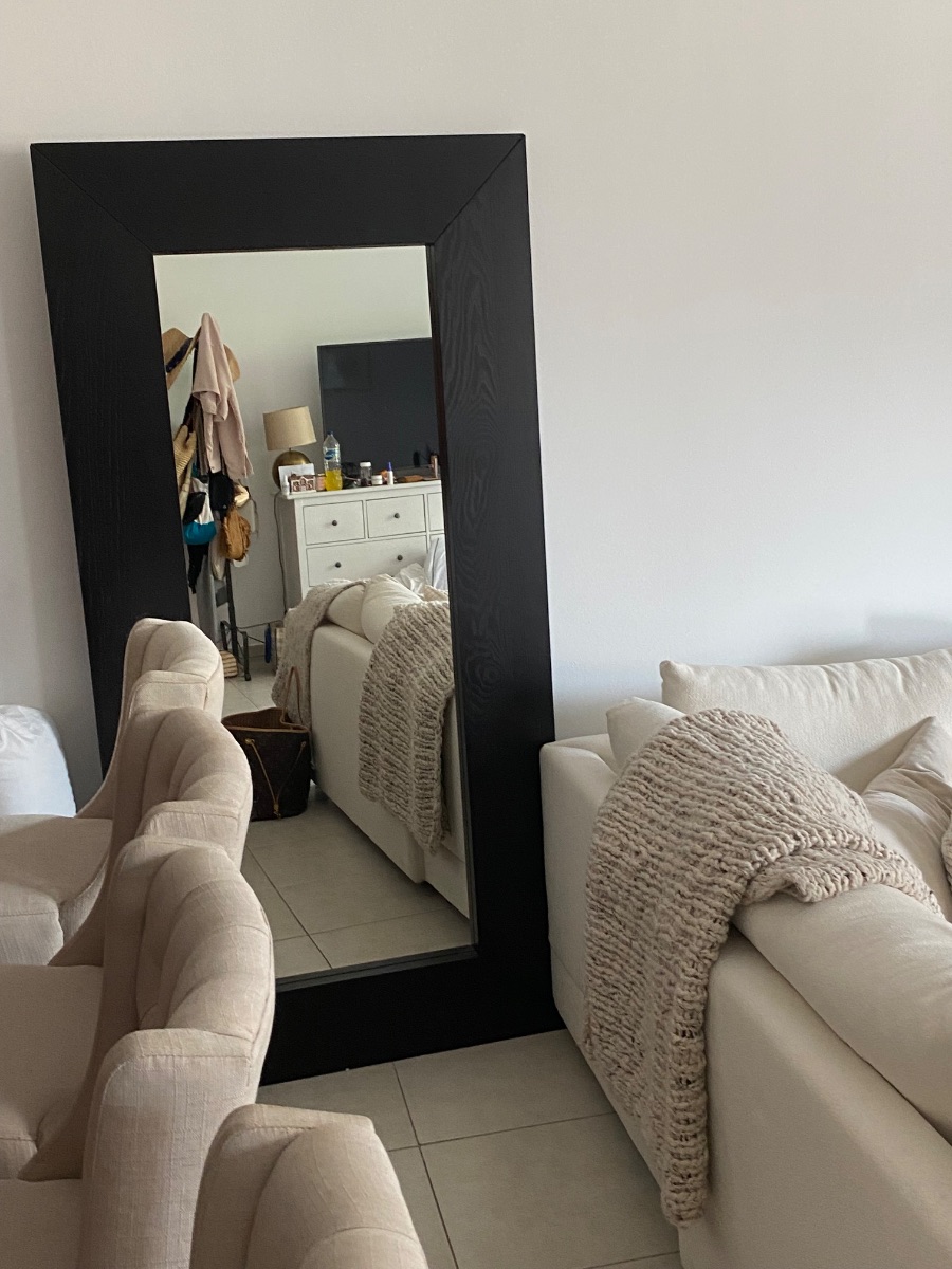 Dark wood extra large full length mirror