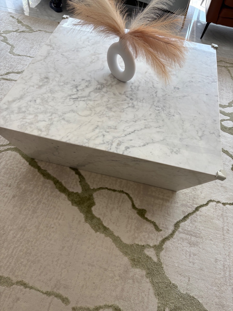 Homecode Marble cube coffee table with 2 sides table photo 2