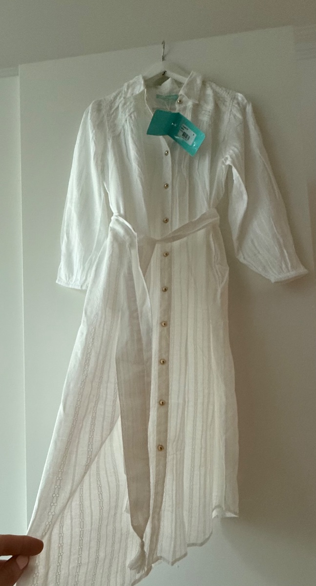 Melissa Odabash White Button-down midi dress