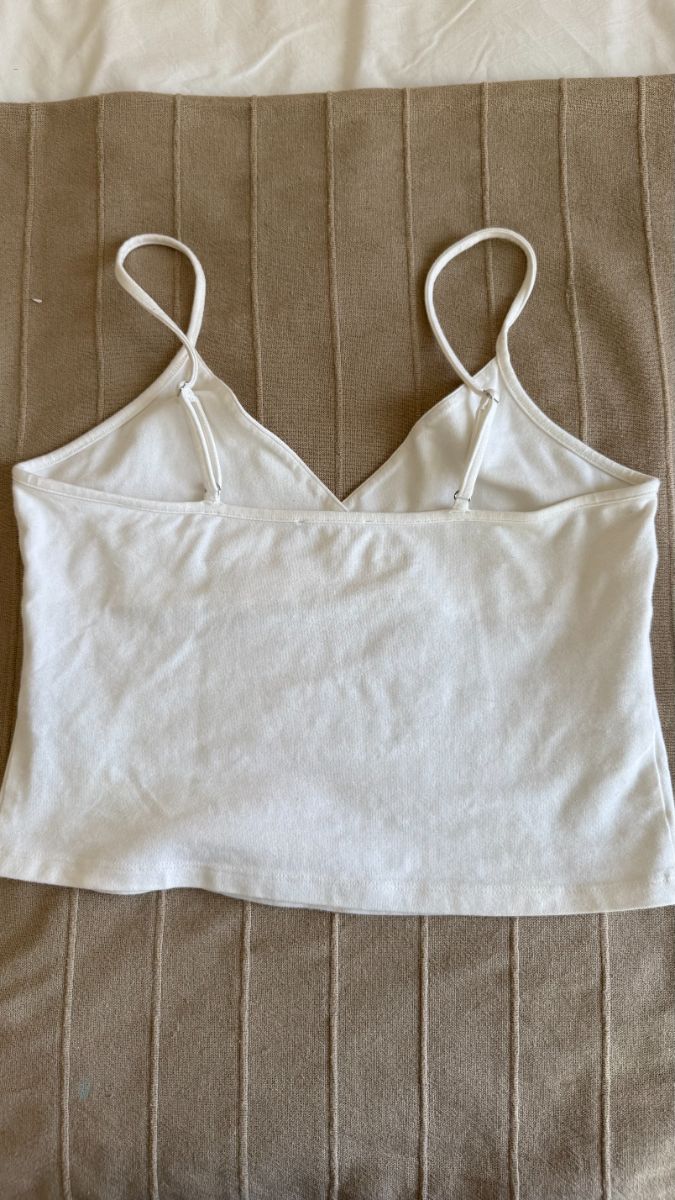 River Island White cropped Vest Top UK12 photo 2