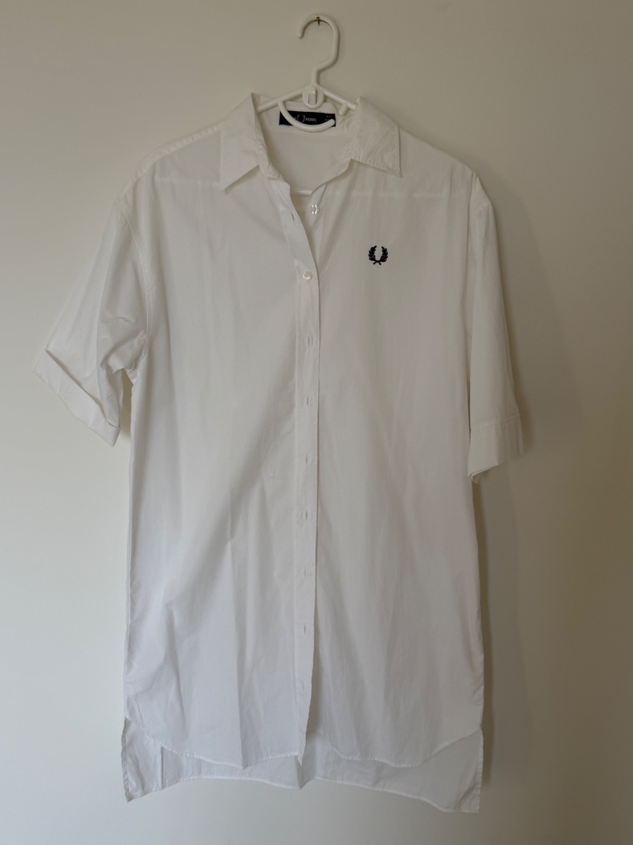Fred Perry white shirt dress