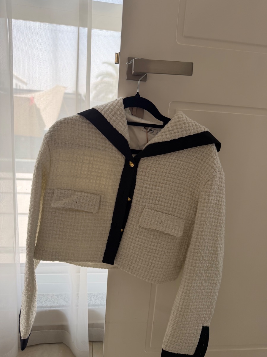 Cream & Black Tweed Jacket
