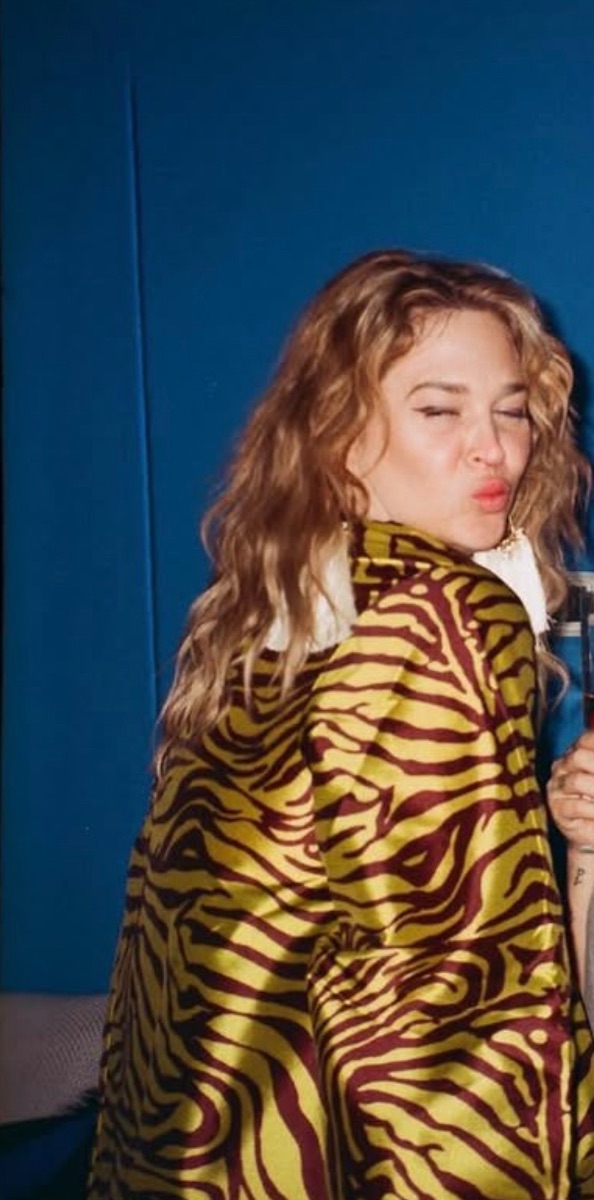THE DRESS. Bohemian Traders zebra-print satin dress photo 2