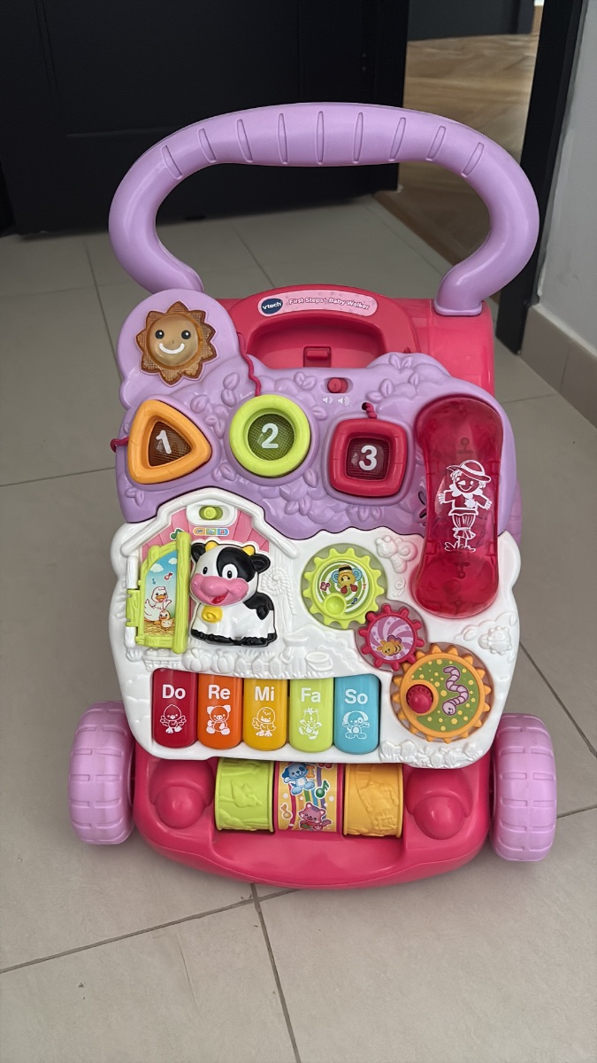 VTech Baby Walker Pink Interactive Learning Toy With Lights & Sounds