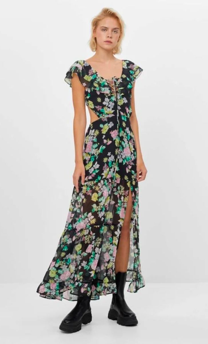 H&M Long chiffon dress