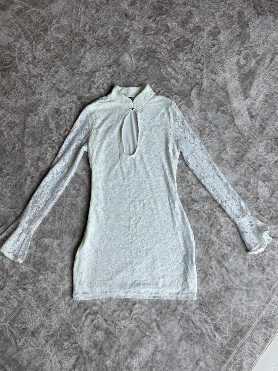 Shein white and black mini dress Medium