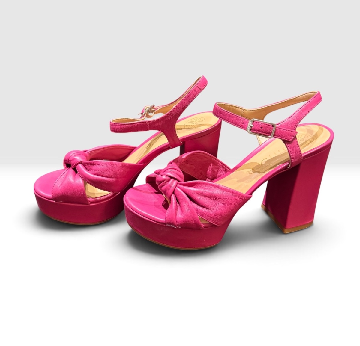 Unisa Pink Leather Heeled Sandals photo 3